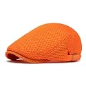 meioro Mens Breathable Mesh Summer Hat Adjustable Flat Cap Newsboy Beret Ivy Cap Irish Cabbie Fishing Hats