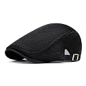 meioro Mens Breathable Mesh Summer Hat Adjustable Flat Cap Newsboy Beret Ivy Cap Irish Cabbie Fishing Hats