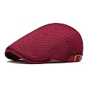 meioro Mens Breathable Mesh Summer Hat Adjustable Flat Cap Newsboy Beret Ivy Cap Irish Cabbie Fishing Hats