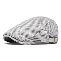 meioro Mens Breathable Mesh Summer Hat Adjustable Flat Cap Newsboy Beret Ivy Cap Irish Cabbie Fishing Hats