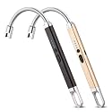 MEIRUBY 2 Pack Electric Candle Lighter, Birthday Christmas Stocking Stuffers Gifts for Women Mom Men Wife Sister, USB Arc Rechargeable Windproof Long Lighter for Candle BBQ Housewarming Gift Idals