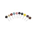 MeiSie Flower Hijab Pins for Women and Girls- Pack of-10 pcs/scarf pin/brooch/needle pin/lapel pin multicolour