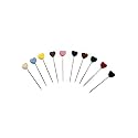 MeiSie Heart shape Hijab Pins for Women and Girls- Pack of-10 pcs/scarf pin/brooch/needle pin/lapel pin multicolour