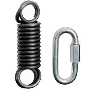 meister meister professional heavy bag spring for punching bags up to 250lb - black wscrewlock carabiner