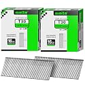 meite 16 Gauge Finish Nails 1-3/16IN Galvanized Straight T-Nails 5,000PCS