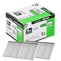 meite 16 Gauge Finish Nails 2 Inch Galvanized Straight T-Nails 2,500 PCS