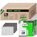 meite 16 Gauge Finish Nails 2-1/4 Inch Galvanized Straight T-Nail 25,000PCS