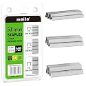 meite JT21 Staples, Assorted 3 Sizes (1/4", 5/16", 3/8") Fine Wire Staples for Staple Gun - Galvanized 7/16" Crown JT21 Staple Refill, Ideal for Upholstery, Crafts, Furniture, 2,400 Counts