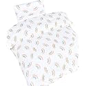 MEJU Dot Rainbow Cute 100% Cotton Duvet Cover + Pillowcase Bedding Set with Zipper Closure for Baby Toddler Boys Girls Crib Bed Decoration Gift (Rainbow)