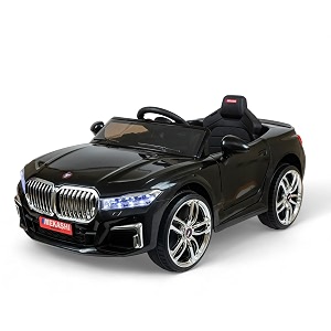 mekashi premium electric ride on cars for kids with long wheel base 1-7yrs black mks003