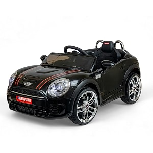 mekashi premium electric ride on cars for kids with long wheel base 1-7yrs black mks001