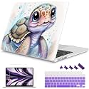 Mektron for 2026/2025/2024/2023 MacBook Air 15 INCH M5 A3448 /M4 A3241 /M3 A3114 /M2 A2941 Case, Printed Plastic Hard Shell Cover with 15.3" Liquid Retina Display Touch ID, Cute Turtle
