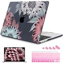 Mektron for 2026/2025/2024/2023 MacBook Air 15 INCH M5 A3448 /M4 A3241 /M3 A3114 /M2 A2941 Case, Printed Plastic Hard Shell Cover with 15.3" Liquid Retina Display Touch ID, Blooming Chrysanthemums