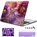 Mektron for 2026/2025/2024/2023 MacBook Air 15 INCH M5 A3448 /M4 A3241 /M3 A3114 /M2 A2941 Case, Printed Plastic Hard Shell Cover with 15.3" Liquid Retina Display Touch ID, Marble Flowers