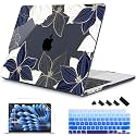 Mektron for 2026/2025/2024/2023 MacBook Air 15 INCH M5 A3448 /M4 A3241 /M3 A3114 /M2 A2941 Case, Printed Plastic Hard Shell Cover with 15.3" Liquid Retina Display Touch ID, Gold line Lily