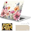 Mektron for 2026/2025/2024/2023 MacBook Air 15 INCH M5 A3448 /M4 A3241 /M3 A3114 /M2 A2941 Case, Printed Plastic Hard Shell Cover with 15.3" Liquid Retina Display Touch ID, Colorful Floral
