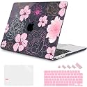 Mektron for 2026/2025/2024/2023 MacBook Air 15 INCH M5 A3448 /M4 A3241 /M3 A3114 /M2 A2941 Case, Printed Plastic Hard Shell Cover with 15.3" Liquid Retina Display Touch ID, Flowers Illustration