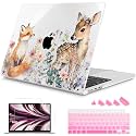 Mektron for 2026/2025/2024/2023 MacBook Air 15 INCH M5 A3448 /M4 A3241 /M3 A3114 /M2 A2941 Case, Printed Plastic Hard Shell Cover with 15.3" Liquid Retina Display Touch ID, Fox and Deer