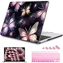 Mektron for 2026/2025/2024/2023 MacBook Air 15 INCH M5 A3448 /M4 A3241 /M3 A3114 /M2 A2941 Case, Printed Plastic Hard Shell Cover with 15.3" Liquid Retina Display Touch ID, Glittering Butterfly
