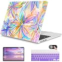 Mektron for 2026 MacBook Air 13-inch M5 Laptop Case A3449 with 13.6-inch Liquid Retina Display Fits 2025 A3240 M4 2024 A3113 M3 2023 A2681 M2 Printed Shell for MacBook Air 13.6", Watercolor FlowerC328