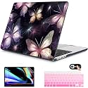 Mektron for 2026 MacBook Air 13-inch M5 Laptop Case A3449 with 13.6-inch Liquid Retina Display Fits 2025 A3240 M4 2024 A3113 M3 2023 A2681 M2 Printed Shell for MacBook Air 13.6", Glittering Butterfly