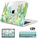 Mektron for 2026 MacBook Air 13-inch M5 Laptop Case A3449 with 13.6-inch Liquid Retina Display Fits 2025 A3240 M4 2024 A3113 M3 2023 A2681 M2 Printed Shell for MacBook Air 13.6", Watercolor Cactus