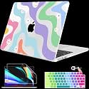 Mektron for 2026 MacBook Air 13-inch M5 Laptop Case A3449 with 13.6-inch Liquid Retina Display Fits 2025 A3240 M4 2024 A3113 M3 2023 A2681 M2 Printed Shell for MacBook Air 13.6", Colorful Wave