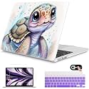 Mektron for 2026 MacBook Air 13-inch M5 Laptop Case A3449 with 13.6-inch Liquid Retina Display Fits 2025 A3240 M4 2024 A3113 M3 2023 A2681 M2 Printed Hard Shell for MacBook Air 13.6", Cute Turtle