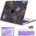 Mektron for 2026 MacBook Air 13-inch M5 Laptop Case A3449 with 13.6-inch Liquid Retina Display Fits 2025 A3240 M4 2024 A3113 M3 2023 A2681 M2 Printed Shell for MacBook Air 13.6", Golden Dahlia Flowers
