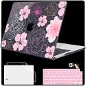 Mektron for 2026 MacBook Air 13-inch M5 Laptop Case A3449 with 13.6-inch Liquid Retina Display Fits 2025 A3240 M4 2024 A3113 M3 2023 A2681 M2 Printed Shell for MacBook Air 13.6", Flowers Illustration
