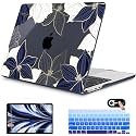 Mektron for 2026 MacBook Air 13-inch M5 Laptop Case A3449 with 13.6-inch Liquid Retina Display Fits 2025 A3240 M4 2024 A3113 M3 2023 A2681 M2 Printed Hard Shell for MacBook Air 13.6", Gold line Lily