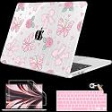 Mektron for 2026 MacBook Air 13-inch M5 Laptop Case A3449 with 13.6-inch Liquid Retina Display Fits 2025 A3240 M4 2024 A3113 M3 2023 A2681 M2 Printed Shell for MacBook Air 13.6", Coquette Bow-A