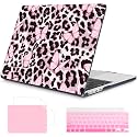 Mektron for 2026 MacBook Air 13-inch M5 Laptop Case A3449 with 13.6-inch Liquid Retina Display Fits 2025 A3240 M4 2024 A3113 M3 2023 A2681 M2 Shell for MacBook Air 13.6", Leopard Pink Butterfly