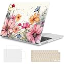 Mektron for 2026 MacBook Air 13-inch M5 Laptop Case A3449 with 13.6-inch Liquid Retina Display Fits 2025 A3240 M4 2024 A3113 M3 2023 A2681 M2 Printed Shell for MacBook Air 13.6", Colorful Floral