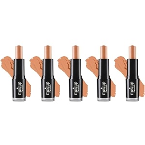 mekup by coloressence starlet panstick for everyday natural glow amp hydration with a 2-in-1 formula  provides natural skin coverage amp protects against sun damage  dark beige pack of 5