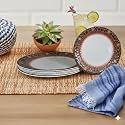 Melamine Dinner Plates | Round Full Plate Serving Set | Unbreakable Plates | Plates for Breakfast, Lunch, Dinner | Plates for Home, Office, Restaurant | Set of 6 | 11 Inch's (Marble)