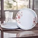 Melamine Dinner Plates | Round Full Plate Serving Set | Unbreakable Plates | Plates for Breakfast, Lunch, Dinner | Plates for home, Office, Restaurant | Set of 6 | 11 Inch's (Lily mat finish)