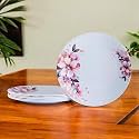 Melamine Dinner Plates | Round Full Plate Serving Set | Unbreakable Plates | Plates for Breakfast, Lunch, Dinner | Plates for home, Office, Restaurant | Dishwasher Safe | Set of 6 | 11 Inch's (Pink)