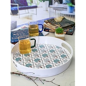 melamine round serving tray