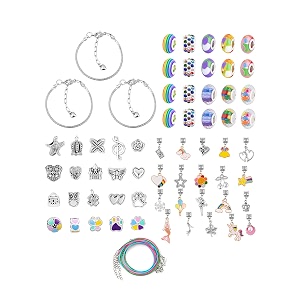 melbees by yellow chimes jewellery for girls and kids charm bracelet making kit for girls diy unicorn bracelet for girls candy colors bracelet jewelry making kit for girls birthday gift for girls