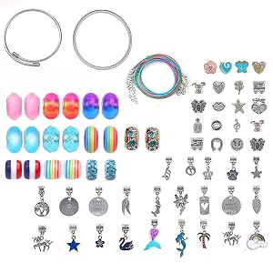 melbees by yellow chimes jewellery for girls and kids charm bracelet making kit for girls diy unicorn bracelet for girls candy colors bracelet jewelry making kit for girls birthday gift for girls
