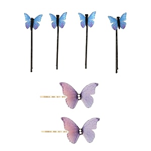 melbees by yellow chimes hair pins for girls kids teens toddlers - multicolor bobby pins charm hairpin accessories