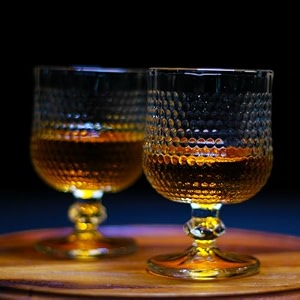 melbify crystalite brandy snifter glasses  set of 4  180 ml  cognac brandy balloon tulip glasses  large elegant old fashioned crystal barware