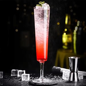 melbify mint master cocktail glass  set of 6  250 ml  tall mojito glass  highball glass  premium cocktail glass for gin cocktail mocktails