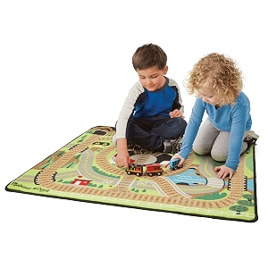 melissa amp doug round the rails train rug