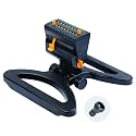Melnor 65003-AMZ Mini Oscillating Sprinkler with Product Adapter Watering Set, On Base, Black, Yellow