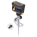 Melnor 65031-AMZ Mini Oscillating Sprinkler on Step Spike with Product Adapter Set, Black, Yellow