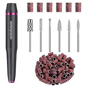 melodysusie electric nail drill usb type portable electric nail drill machine for acrylic gel nails professional efile e file manicure pedicure polishing shape tools for home salon use grey