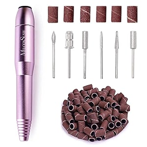 melodysusie nail drill - polishing tools with buffer cuticle nipper and small brush as professional manicure pedicure kit home and salon