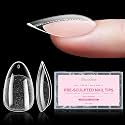 MelodySusie Short Almond Apex Nail Tips, 15 Sizes 150Pcs